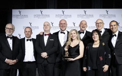 NEW YORK, NEW YORK - NOVEMBER 22: Tehran cast and crew ose during the 49th International Emmy Awards on November 22, 2021 in New York City.   Arturo Holmes/Getty Images/AFP (Photo by Arturo Holmes / GETTY IMAGES NORTH AMERICA / Getty Images via AFP)